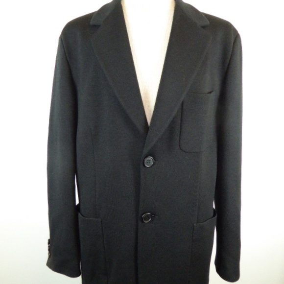 DOLCE GABBANA BLACK WOOL knit jacket blazer I52 44 vintage